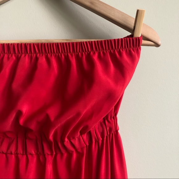 Strapless Red Maxi Dress - Picture 2 of 5